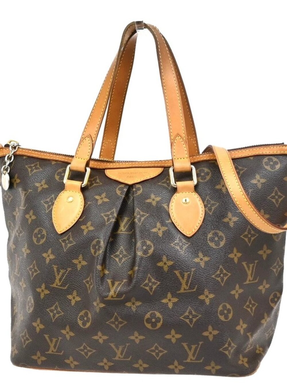 LOUIS VUITTON Palermo PM 2Way Hand Bag Monogram Leather Brown